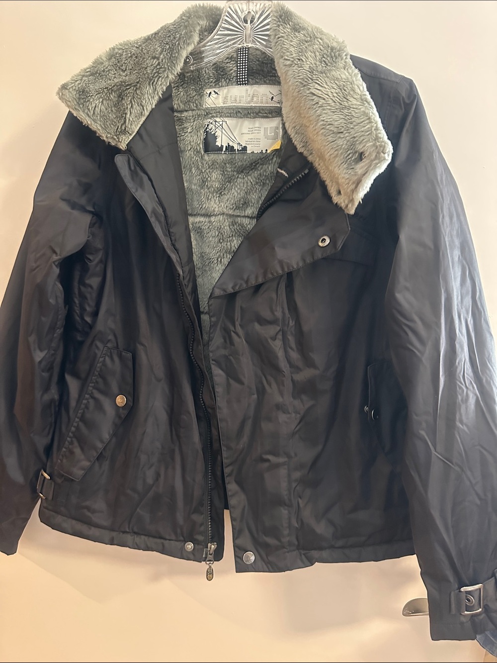 Burton Black Faux-Fur Lined Jacket
